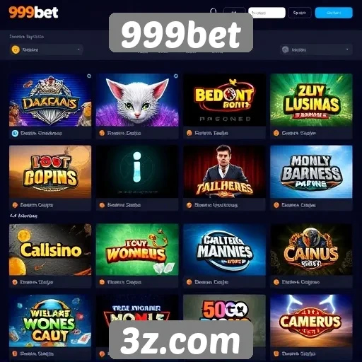 Diversidade de jogos disponíveis no site 999bet