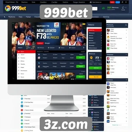 Interface do usuário no site 999bet